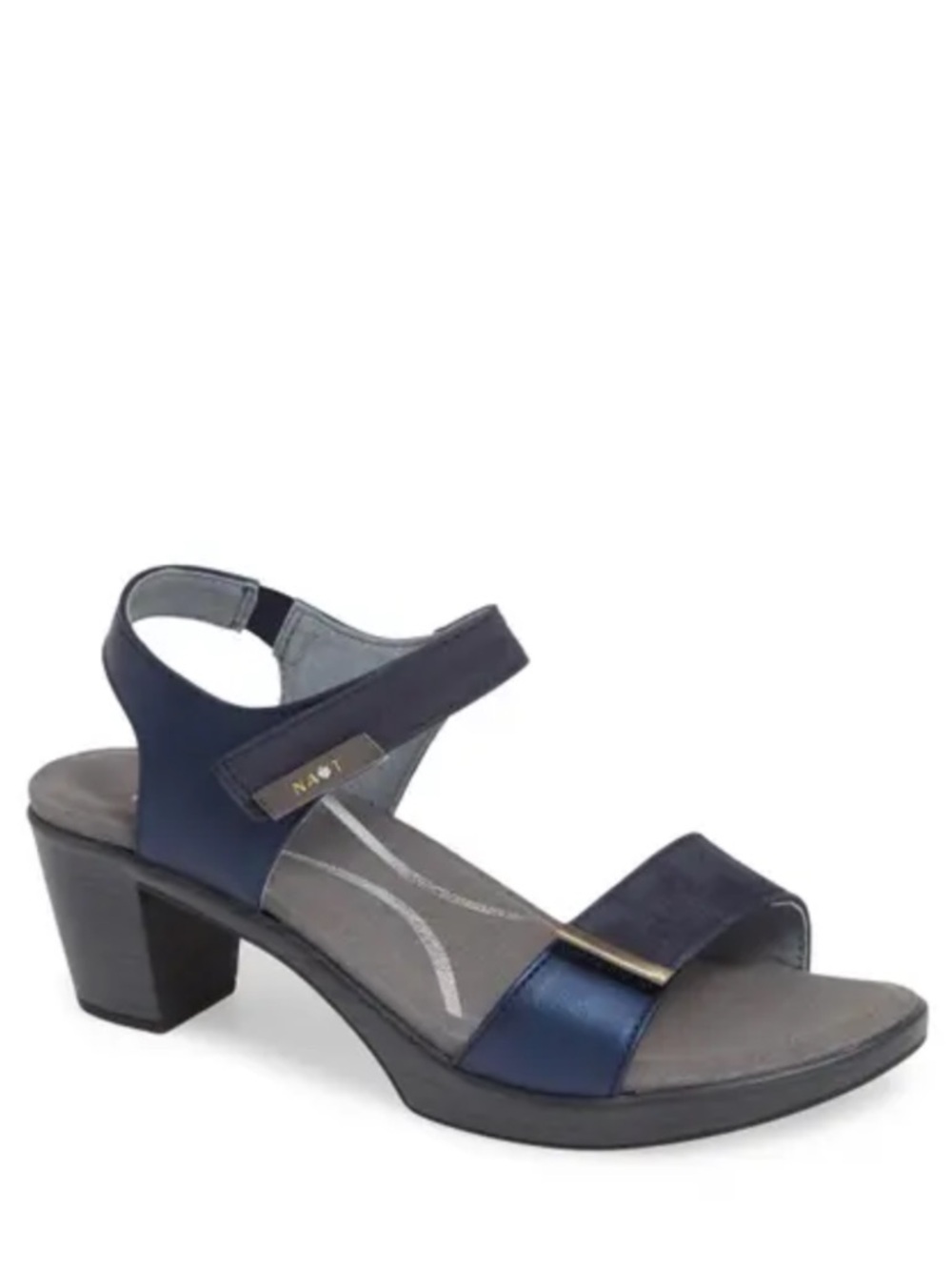 Naot Sandals Intact Heels Straps Mary Jane Comfort Blue Nubuck Leather EU41 US10